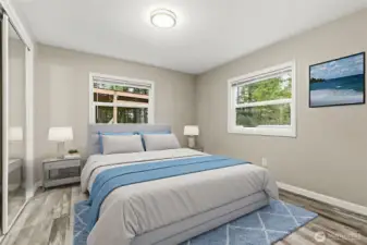 Virtually staged Bedroom #1