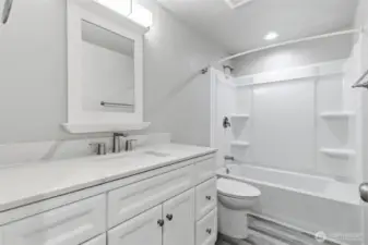 Full bathroom #2 off Bedroom #2 (second primary).