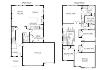 The Bridgewater plan - 2,770 square feet of luxury living space set in a tranquil North Bend neighborhood! Please note layout may vary garage right verses garage left. Please see site agent for more details.