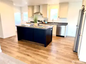 Open concept design makes it easy to entertain guests.