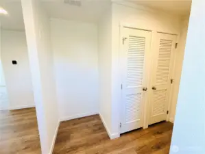 Extra storage area next to the utility closet