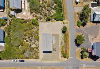 Large corner lot with two entrances to property