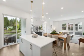 Kitchen with access to covered patio (Facade, Ext Colors, Interior Photos & Floor Plans for illustrative purposes only. Actual Facade, Ext Colors, Interiors & Floor Plans may differ.)