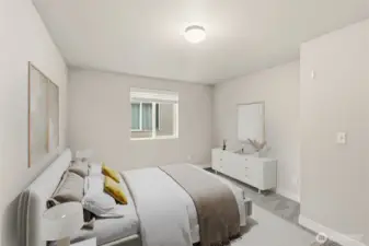 Bedroom #3 also has new plush carpets and cool soothing interior colors. (Virtual Staging)