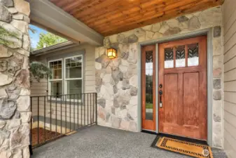 Welcoming front entry.