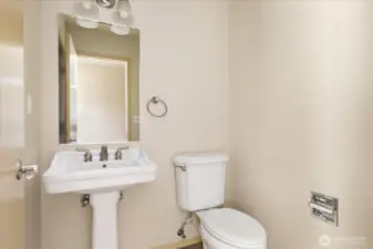 Half bath downstairs.