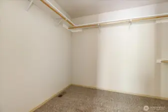 Huge primary closet.