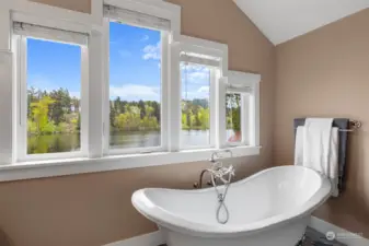 Soaking tub with a view!