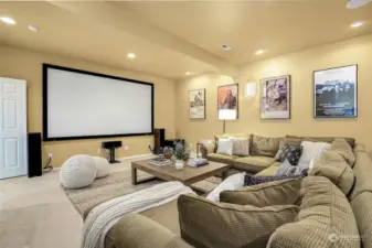 High-end audio/video systems including 130” theater quality screen available.