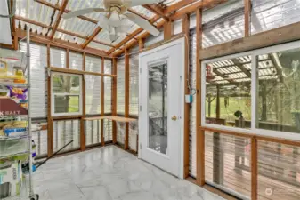 Enclosed sun porch