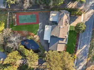 Aerial view of the property