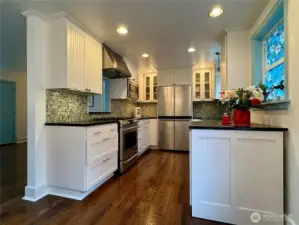 Updated kitchen with plenty of counter  and storage space.