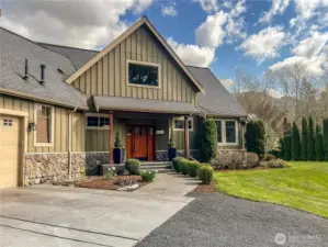 The curb appeal makes the front entrance so warm and inviting