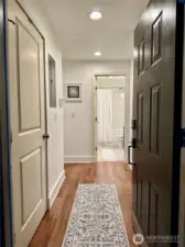 two entrance closets (one behinde the door)