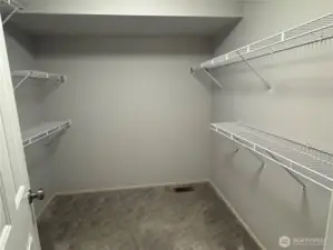 Large walk-in closet in the primary bedroom.