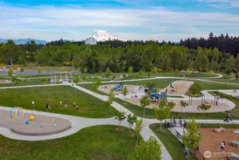 Enjoy a playground, a splash pad, dog park, and more!