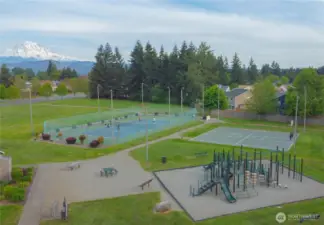 Enjoy a basketball court, tennis court, and more.