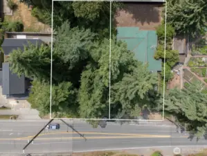 Vacant lot is on the left.
