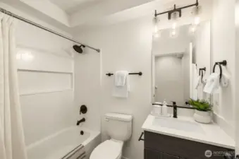 Lower level full bath.