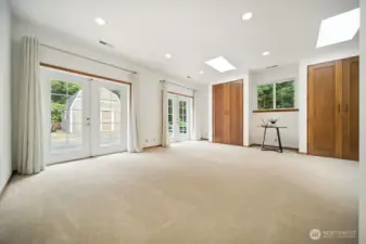 Main floor flex room for your desired use has just had quality carpet installed.