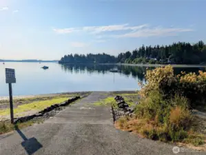 The boat launch just down the street.
