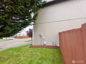 Right side of house