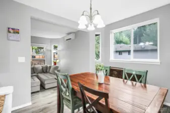 Big dining room off the kitchen
