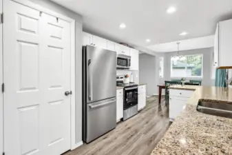 Big pantry closet adds to all the cabinet space