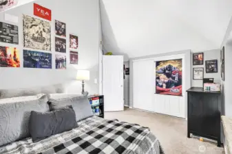 Wonderful vaulted ceilings make this a very cool room