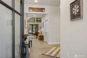 Wide hallways and open concept