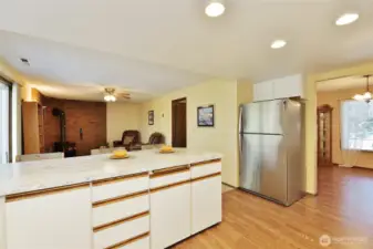 Overlooking the family room