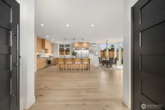 Wide open front door entrance