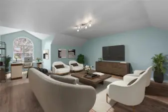 Upstairs loft virtually staged