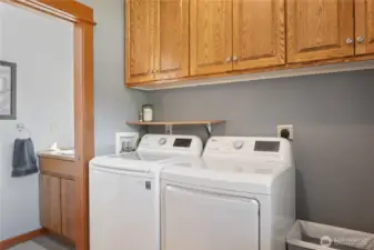 Laundry and half bath