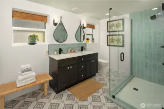 Lower level bathroom