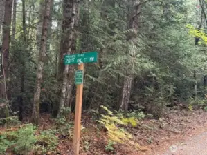 The street sign to turn at....