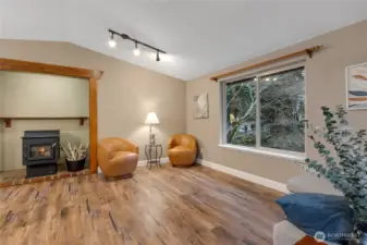 Living Room, Pellet Stove.