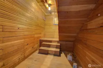 Stairs leading to large attic possible 2 bedrooms and bathroom