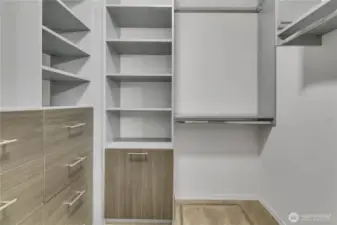 Fantastic custom closet with built in hamper