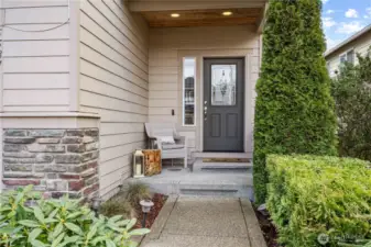 Welcoming covered front porch