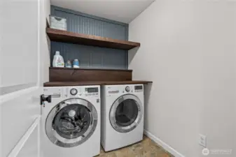 Convenient and spacious upstairs laundry