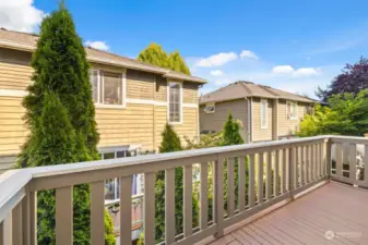 Large deck off of main living room.