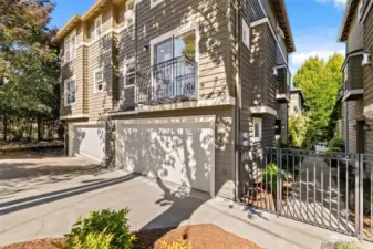 Locked gated entry to access front door for extra security.