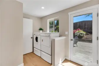 Laundry area right on the main floor!  Washer and Dryer convey to Buyer.