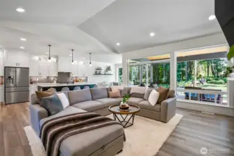 Those large windows will be your view while sitting in the living room
