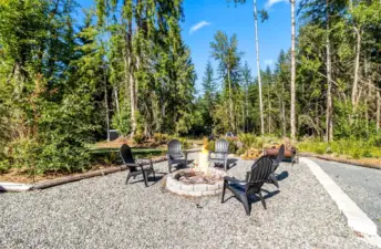 Close up picture on where you can entertain, make s'mores, enjoy a summer evening with friends and family
