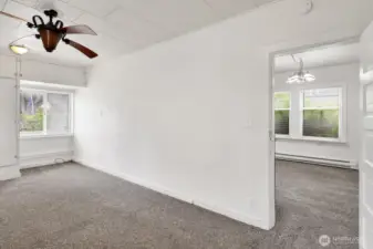 Primary bedroom off the living room.