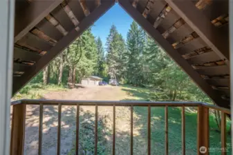 view from upstairs cabin
