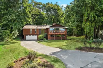 Wonderfully private shy half-acre lot
