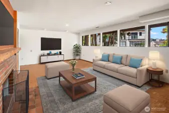 Large Bonus Room downstairs - virtually staged